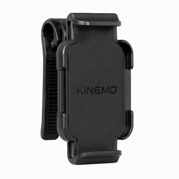 A black clip-on holder with a textured grip and a matte finish, shown on a plain white background.