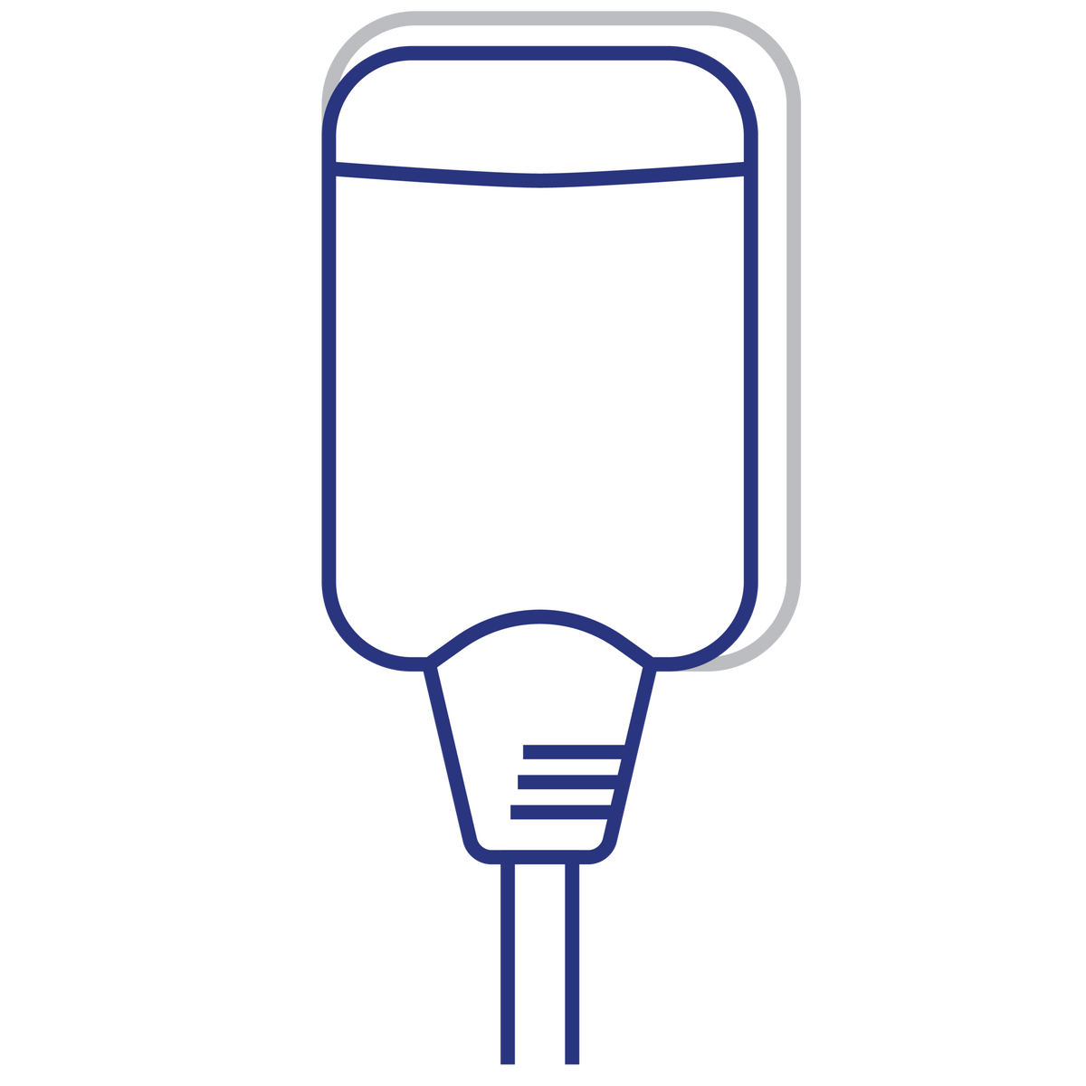 Outline of a light sensor on a white background