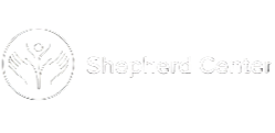 Shepherd Center logo with a tree design on a white background