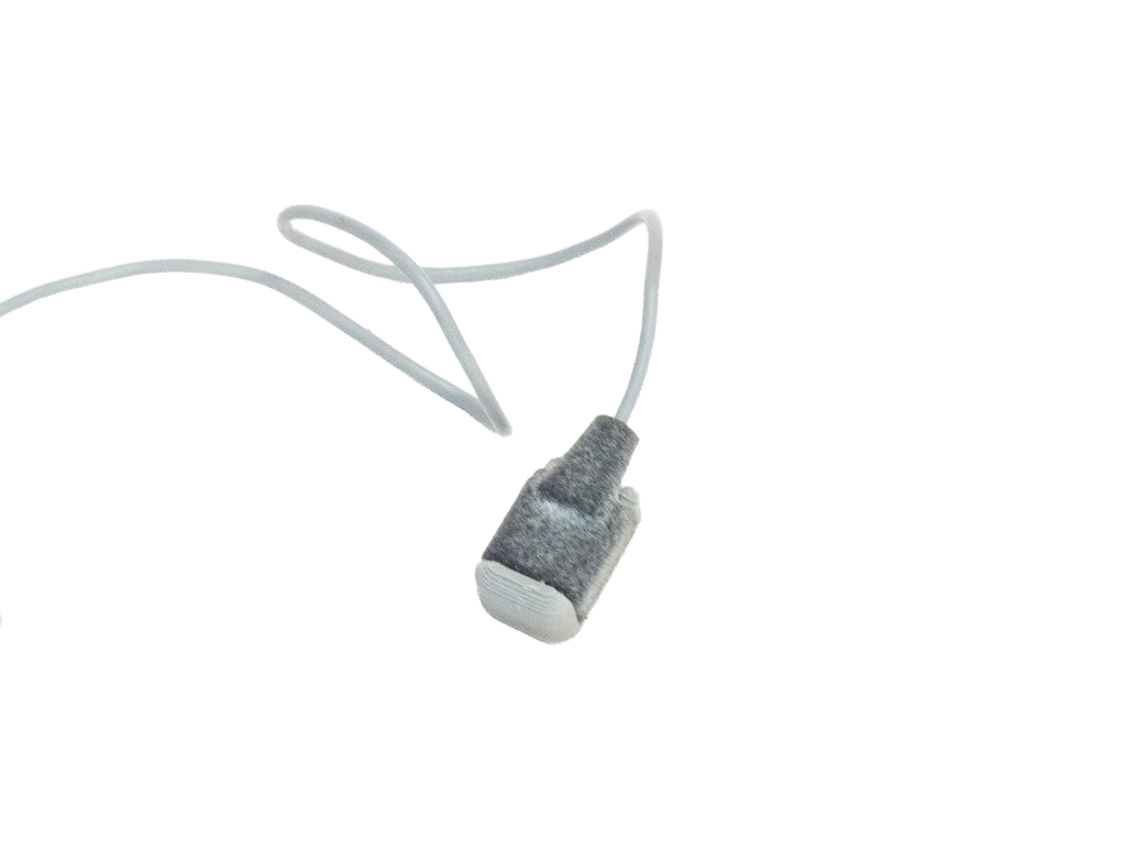 A single gray wired connector attached to a sensor.