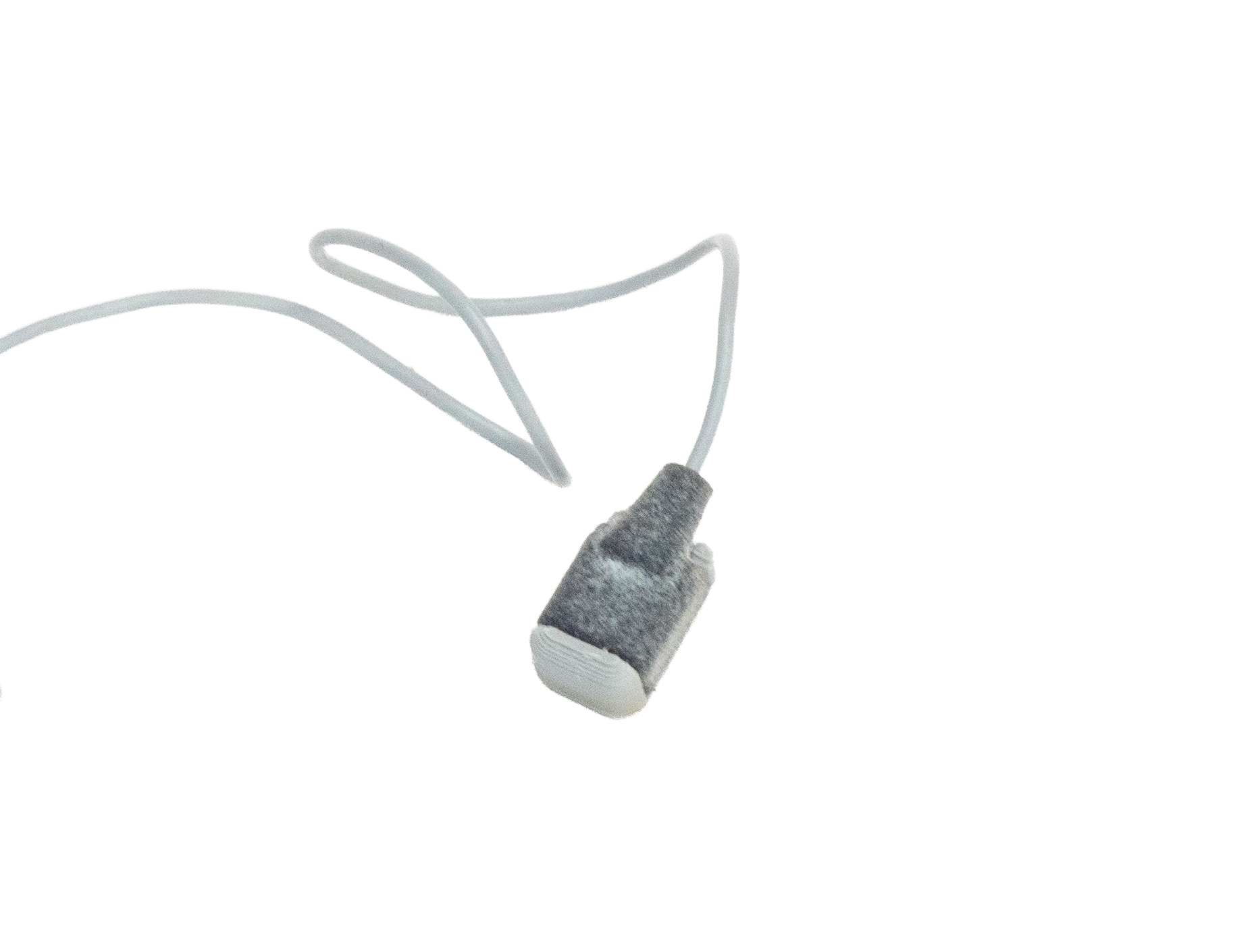 A single gray wired connector attached to a sensor.